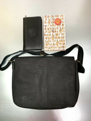 Jon Bon Jovi Vip Package Leather Bag Cd Box Set Leather Credit Card Wallet