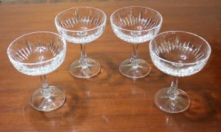 Vintage Gorham Hearthglow Crystal Champagne Sherbet Glasses (4) - Circa 1982 - 88