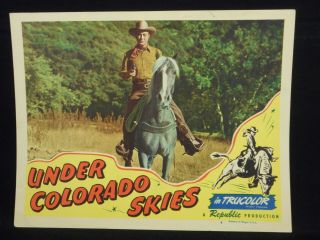 Monte Hale Under Colorado Skies 1947 Lobby Card 4 Vf Western