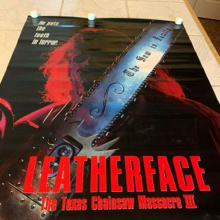 LEATHERFACE The Texas Chainsaw Massacre III Movie Promotional Poster 27X40 2