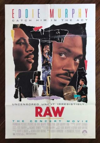 Eddie Murphy Raw 1987 Stand Up Comedy Special Movie Poster 27 X 41