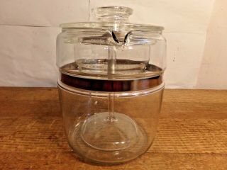 PYREX Flameware Stovetop 9 - Cup Percolator 7759 Glass Coffee Pot Complete 2