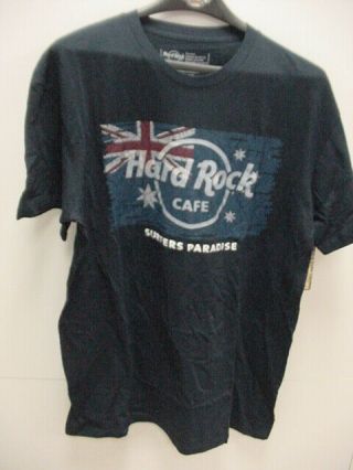 Hard Rock Cafe Surfers Paradise,  Australia Flag Tee Shirt Blue W/tags