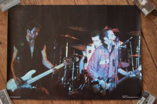 The Clash - Live Poster 1980 Orig.  Joe Strummer Uk Punk Kbd Damned Sex Pistols