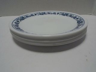 Corelle Old Town Blue 8 - 1/2 " Lunch Plates Set Of 7