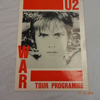 U2 1983 War Tour Concert Poster Program Book / Bono / The Edge /,