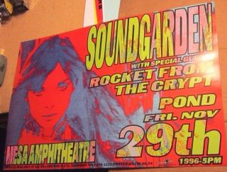 Soundgarden 1996 S/n Concert Poster Artist Frank Kozik 9654