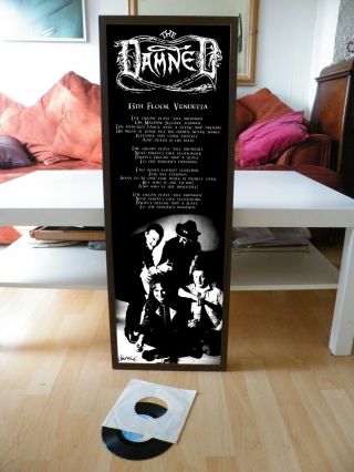 The Damned 13th Floor Vendetta Promo Poster,  Lyric Sheet,  Pleasure,  Etiquette,  Black