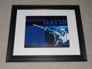 Framed Miles Davis Kind Of Blue Mini - Poster,  14 " By 17 ",  Jazz Print
