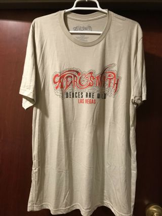 Aerosmith 2019 Official Merchandise T Shirt Park Theater Las Vegas NEVR WORN 2