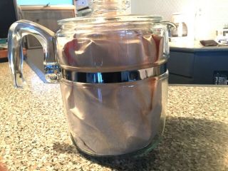 Vintage Pyrex Flameware Glass Stovetop 9 Cup Percolator Coffee Pot 7759 - C