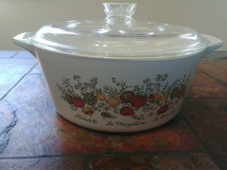 Corning Ware Range Toppers Spice Of Life Round 4qt.  Pan Pot Vintage W Lid