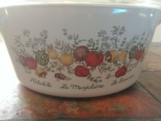 Corning Ware Range Toppers Spice of Life Round 4qt.  Pan Pot Vintage w Lid 2