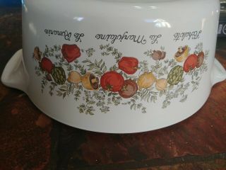 Corning Ware Range Toppers Spice of Life Round 4qt.  Pan Pot Vintage w Lid 8