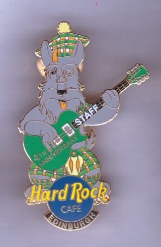 Hard Rock Cafe Pin: Edinburgh 4th Anniversary Staff Le50