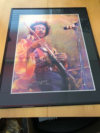 Jimi Hendrix Pop Art 16 X 20 Inch Poster,  Print Matted In Frame