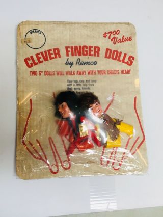 1970 Remco Monkees / Davy Jones & Mickey Dolenz / Clever Finger Dolls