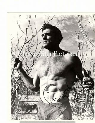 L413 Mike Henry Copied Autographed Photo In Tarzan And The Great River 1967