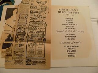 1964 Murray The K Big Holiday Show Concert Program Rolling Stones 2