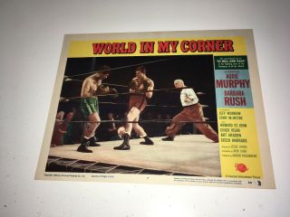 World In My Corner Movie Lobby Card Poster 1956 Audie Murphy Film Noir Boxing