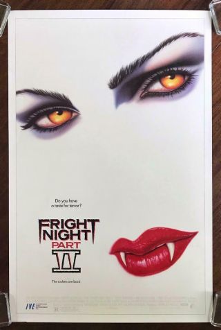 Fright Night Part 2 1988 Vampire Horror Vhs Cult Video Poster Rolled Nm