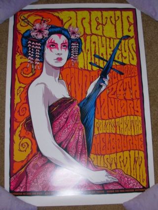 Arctic Monkeys Concert Gig Tour Poster Print Melbourne 1 - 24 - 09 2009 Ken Taylor