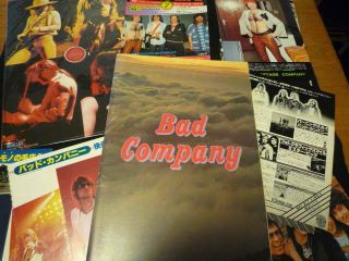 Bad Company Japan Tour Program1975& Clippings Japanese Magazine＆mini Poster 0629