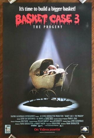 Basket Case 3 The Progeny 1991 Cult Sci Fi Horror Video Poster Rolled
