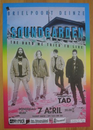 Soundgarden Tad Concert Poster 