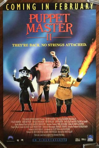 Puppet Master 2 1990 Horror Sci Fi Fantasy Vhs Video Poster Rolled Nm,