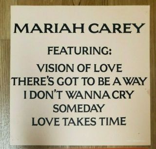 LAST ONE Rare Mariah Carey Promo Poster Flat 1990 Vision of Love, 2