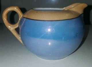 20 PIECE LUSTERWARE PORCELAIN COFFEE/TEAPOT SET MADE IN JAPAN PEACH AND BLUE 6