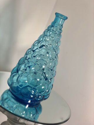 Vintage Retro Genie Bottle Decanter Bubble Empoli Italian Art Glass 1960s 6