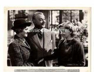 L482 Nigel Bruce Gladys Cooper Joan Fontaine Rebecca 1940 8 X 10 Photo