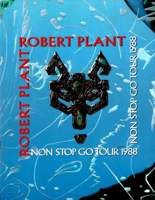 Robert Plant 1988 Non Stop Go Tour Concert Program Book / Led Zeppelin / Ex 2 Nm