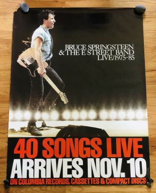 Bruce Springsteen The E Street Band Large 1986 Poster Live 1975 1985 40 Songs