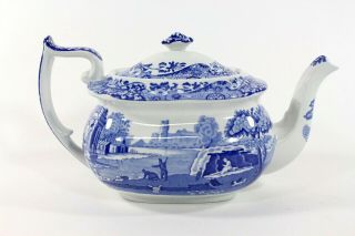 Spode - England Blue Italian Countryside Porcelain Teapot