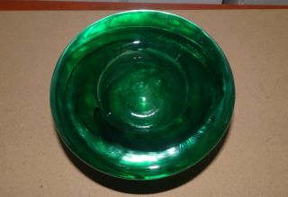 KOSTA BODA GREEN ART GLASS GREEN SWIRL VOTIVE CANDLE HOLDER 2