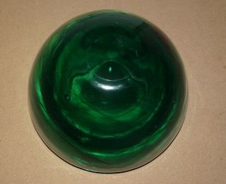 KOSTA BODA GREEN ART GLASS GREEN SWIRL VOTIVE CANDLE HOLDER 3