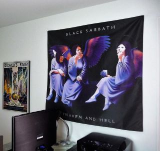 Black Sabbath Heaven And Hell Huge 4x4 Banner Fabric Poster Tapestry Album Flag