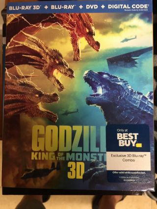 Godzilla King Of The Monsters,  Blu - Ray Disc/dvd Combo.  No 3d/digital In Hand