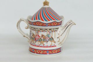Sadler Edwardian Entertainments Carousel English Vintage Teapot 1281B 2