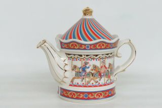 Sadler Edwardian Entertainments Carousel English Vintage Teapot 1281B 8