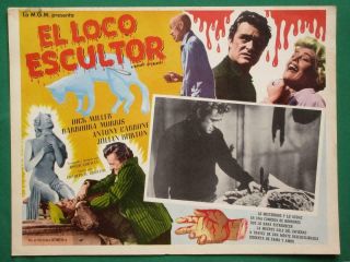A Bucket Of Blood Horror Monster Roger Corman Spanish Orig Mexican Lobby Card 2