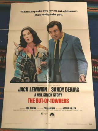 The Out Of Towners Jack Lemmon Ff 1968 1 - Sheet Movie Poster 27 " X 41 "