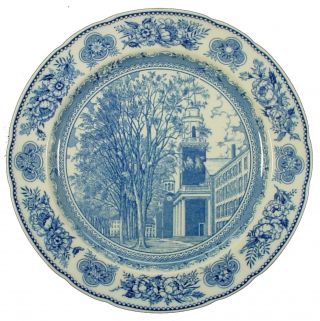 Wedgwood China Yale University Blue Pattern Dinner Plate Old Chapel - 10 - 5/8 "
