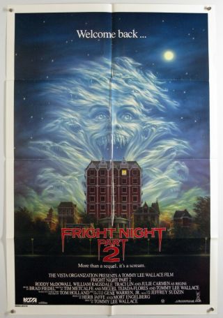 Fright Night Part 2 Roddy Macdowall Vampire Horror Art Aus One Sheet 1988