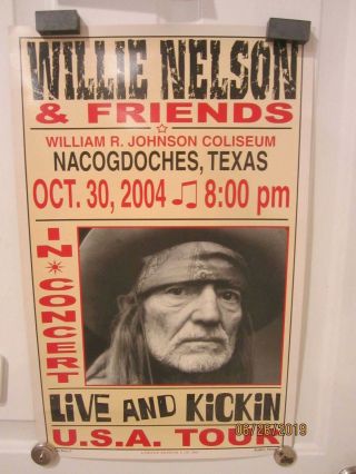 Willie Nelson 10/30/04 Nacogdoches,  Tx / Poster Limited Run Of 300