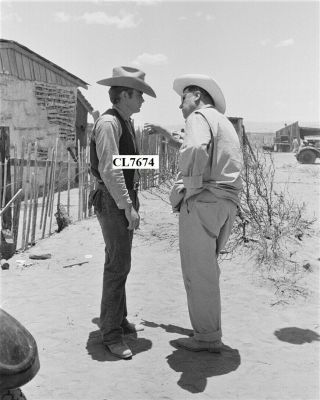 James Dean And Director George Stevens On Movie Set Of " Giant " In Marfa,  Texas