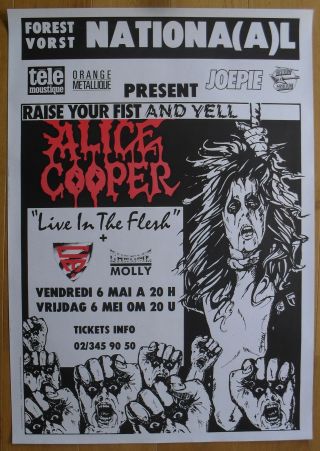 Alice Cooper Concert Poster 1987